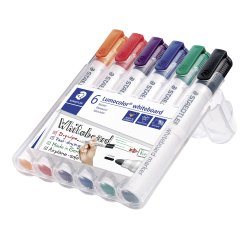 Lumocolor whiteboard marker 351 WP6, 6 farver